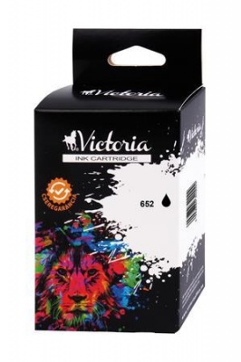 F6V25AE Tintapatron Deskjet Ink Advantage 1115 nyomtatókhoz, VICTORIA TECHNOLOGY 652, fekete, 12ml